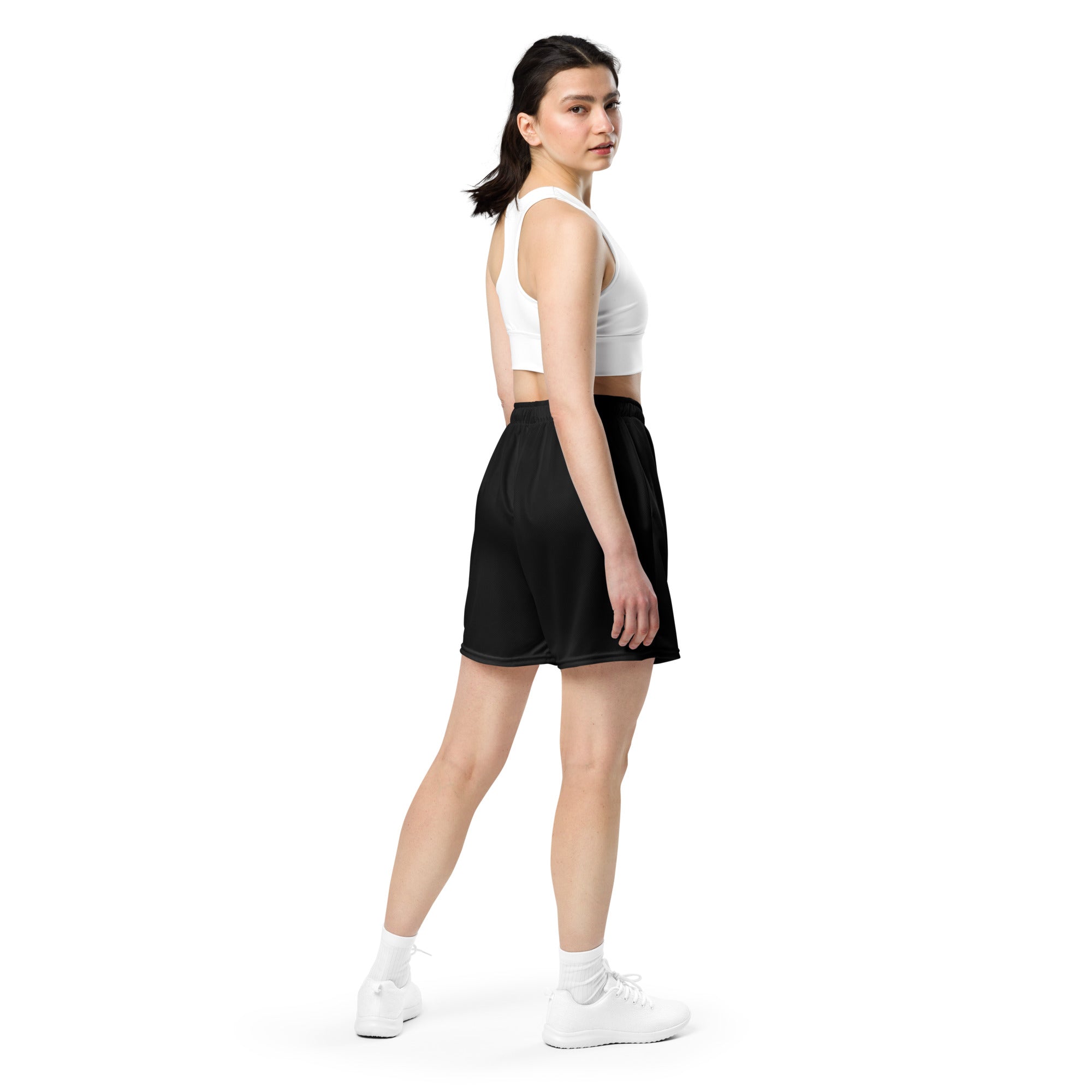 Unisex Mesh Shorts in Basic Black